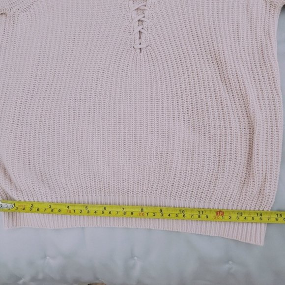 Forever 21 Ring Neck Strappy Front Knit  Sweater- Sā - Picture 9 of 14